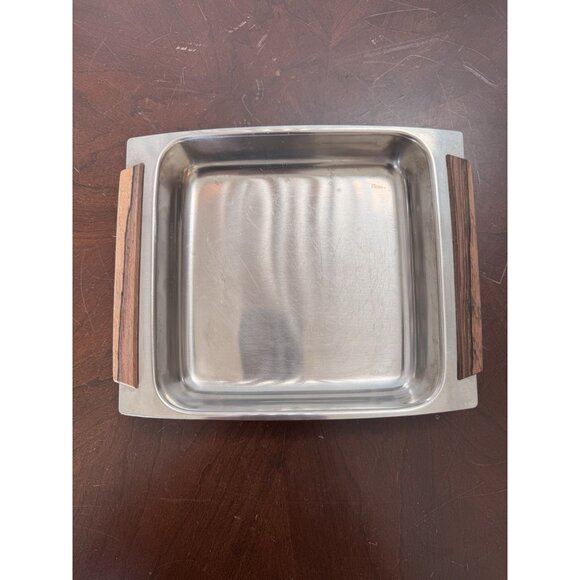 Stelton Denmark 18/8 Stainless Steel Tray Rosewood Handles Orig Label - Picture 4 of 10